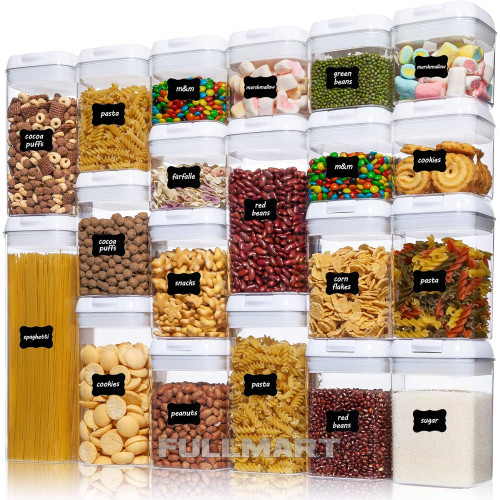 Набір ємностей для сипучих продуктів Food Storage Container Set 7 шт з білими кришками